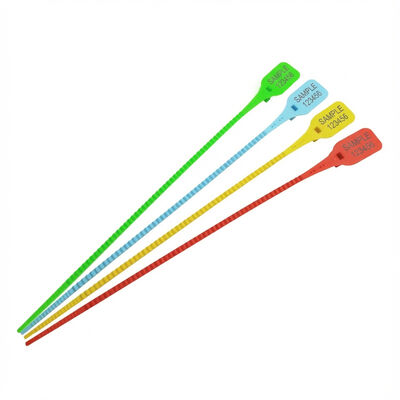 Самоблокирующаяся пленка из ПП с маркировочной зоной L 33 * W 25 мм и пластиковым метком на заказ